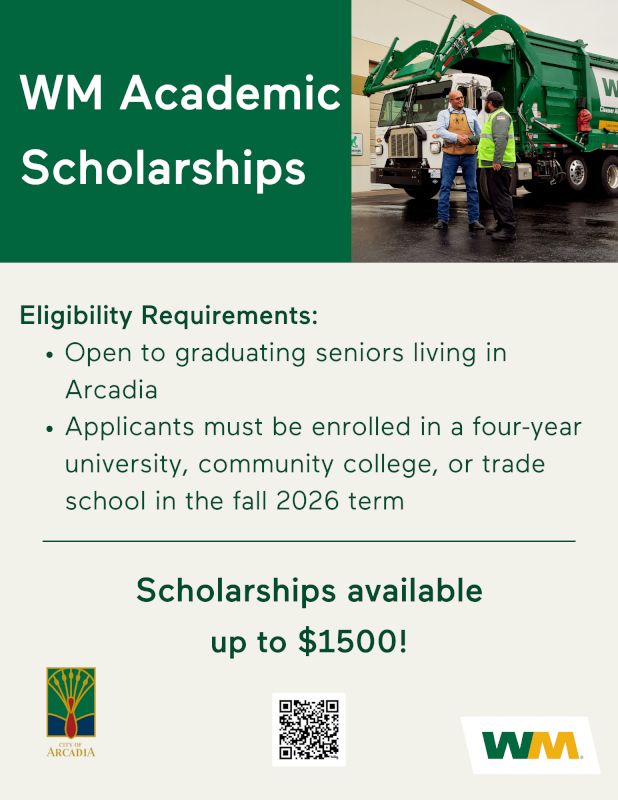 2026 Arcadia Scholarship Flyer